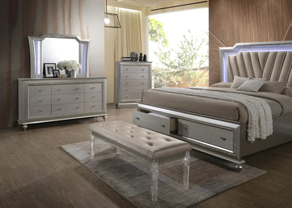 Kaitlyn Bed With Integrated LED Lighting Storage