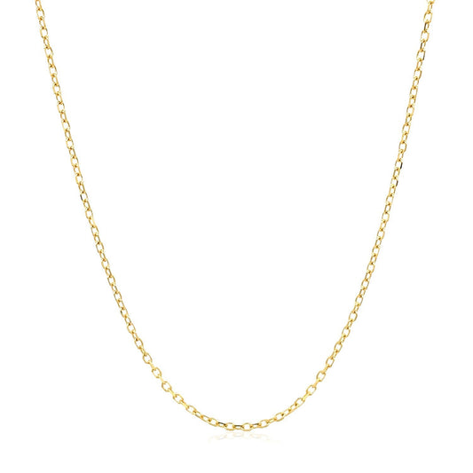 14k yellow gold faceted cable link chain necklace 1.3mm on Tampa Home & Garden Store