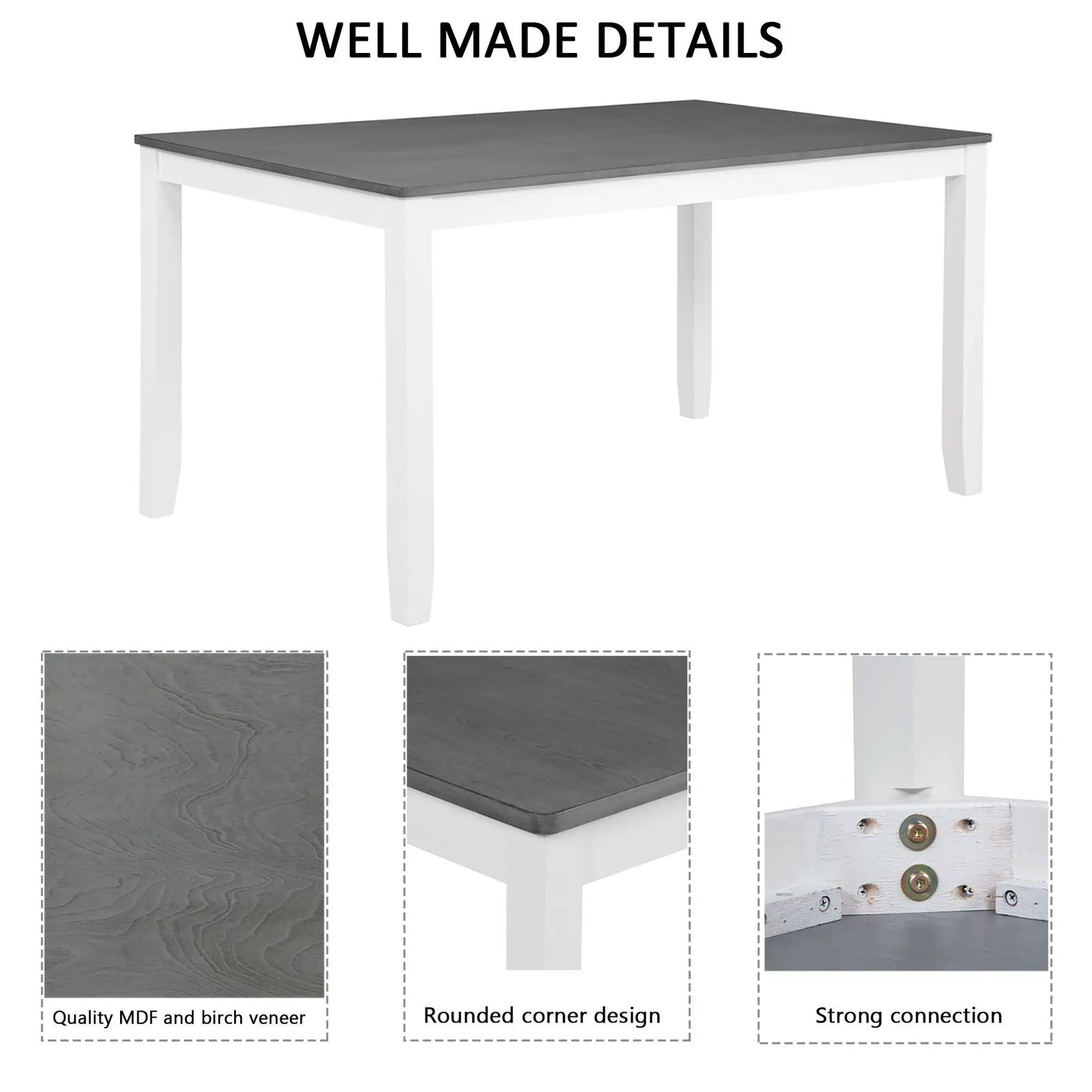 Modern Dining Table Set With Chairs for Kitchen