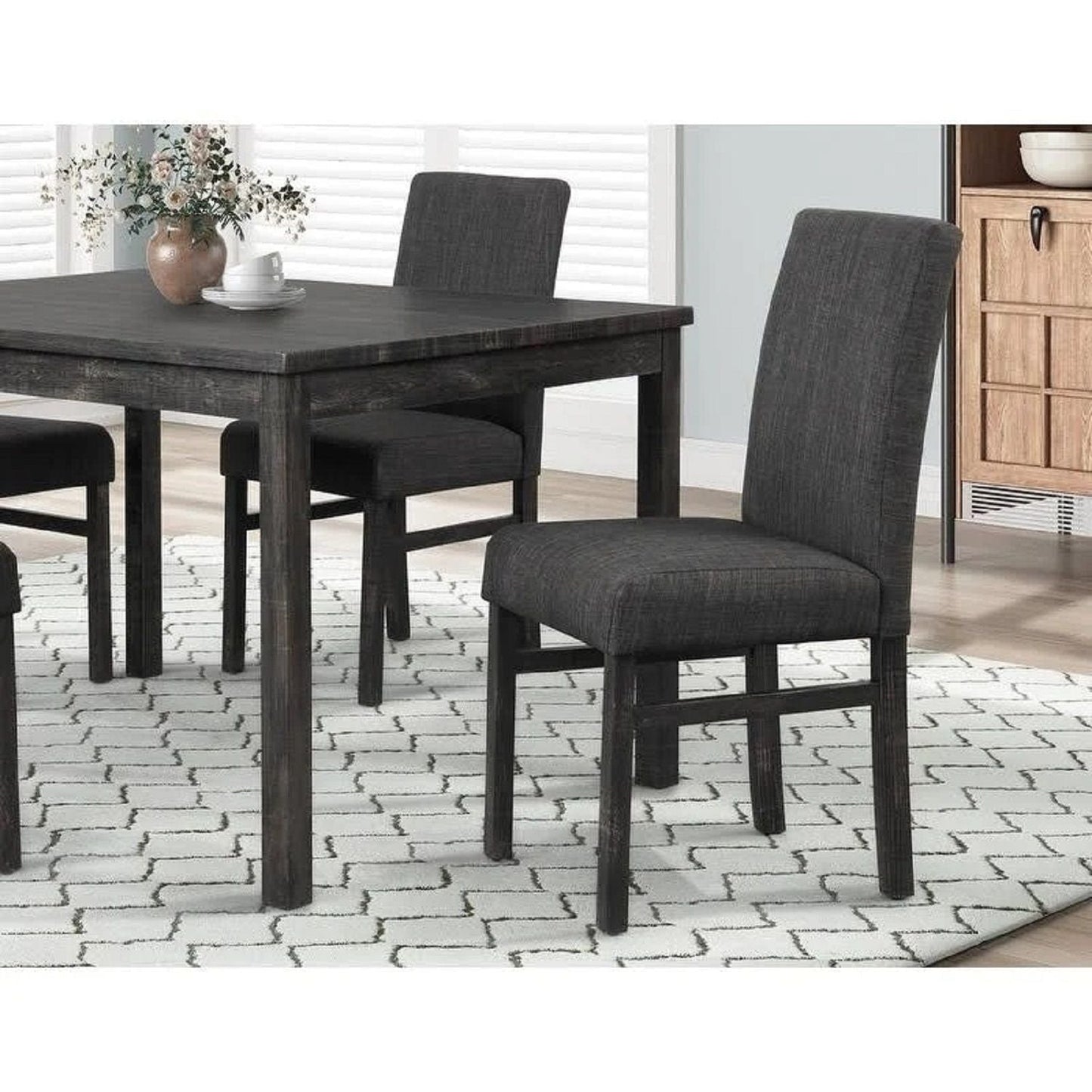 Transitional Upholstered Dining Chair For Kitchen