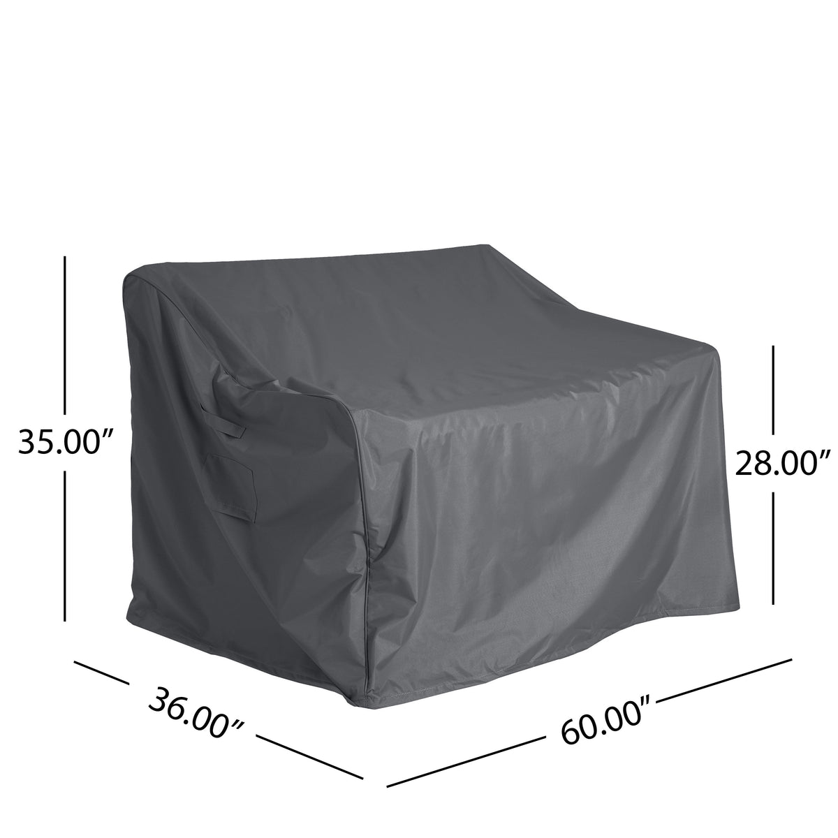 Shield Outdoor Loveseat Sofa Cover dark gray by HouseOfZazla outdoor furniture covers on Tampa Home & Garden Store
