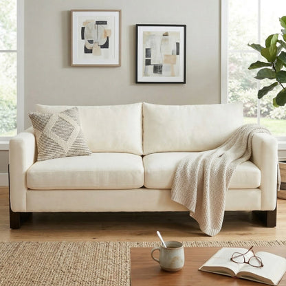 Modern 3 Seater Sofa and Chenille Upholstery