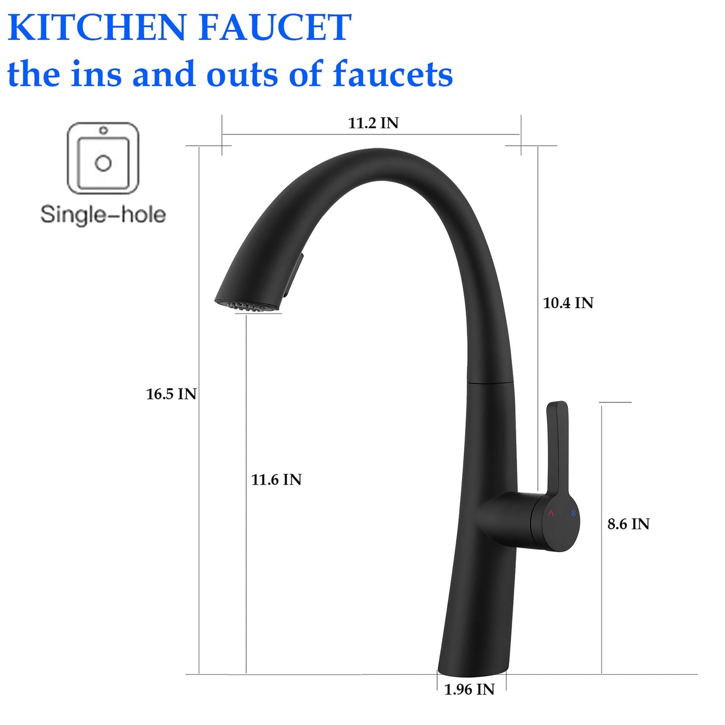 Single Handle And Stainless Steel Kitchen Faucet