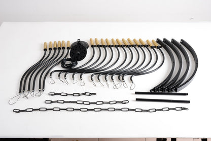 18-light industrial black iron chandelier components with gold candle sockets HouseOfZazla on Tampa Home & Garden Store