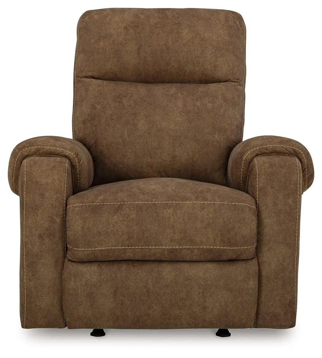 Rocker recliner Edenwold Brindle upholstery with cushioned arms by Unique Piece Furniture on Tampa Home & Garden Store