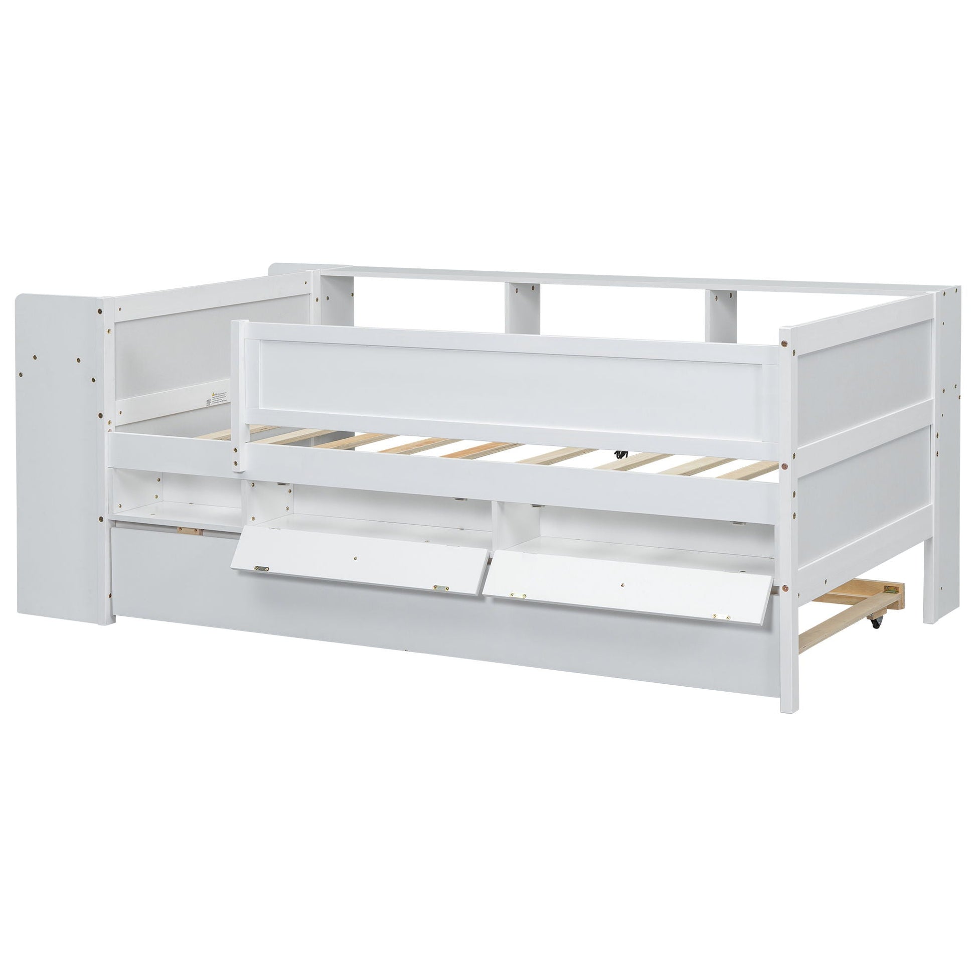 White-painted wooden twin daybed with drawers and trundle on Tampa Home & Garden Store