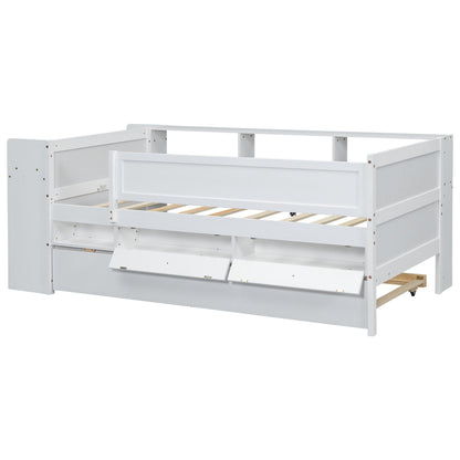White-painted wooden twin daybed with drawers and trundle on Tampa Home & Garden Store