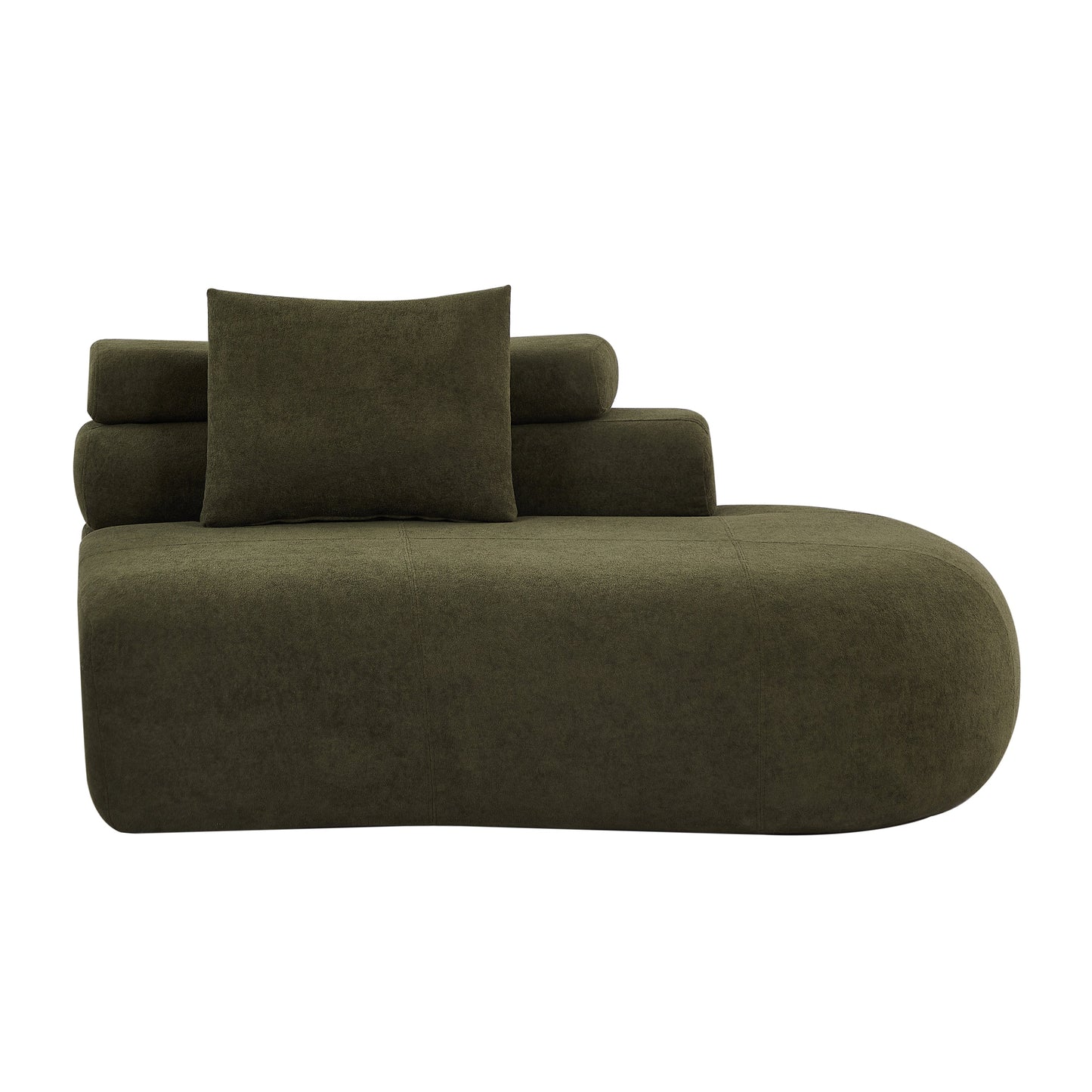 122-inch curved sectional sofa olive green upholstery by HouseOfZazla on Tampa Home & Garden Store