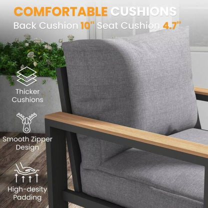 Modern Outdoor Sofa Set with the Coffee Table
