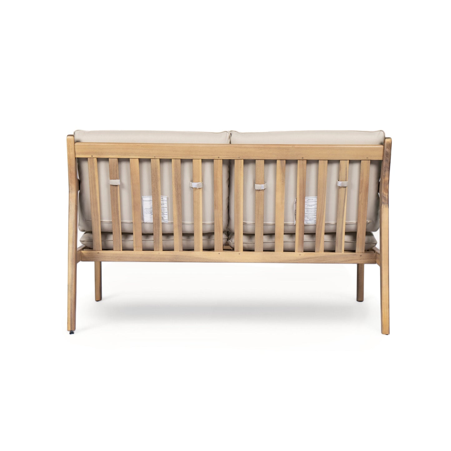 Outdoor Acacia Loveseat and Coffee Table Set