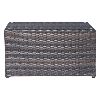 Outdoor Wicker Sectional with Cushions and Table
