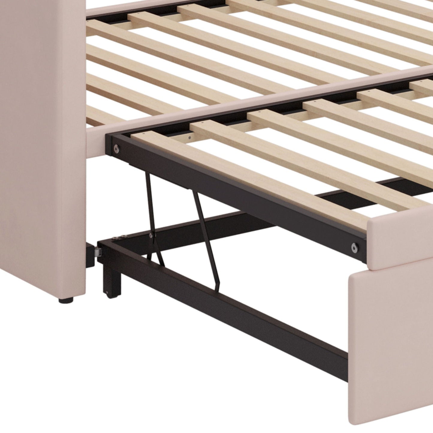 Upholstered Daybed with a Pop Up Trundle Sofa