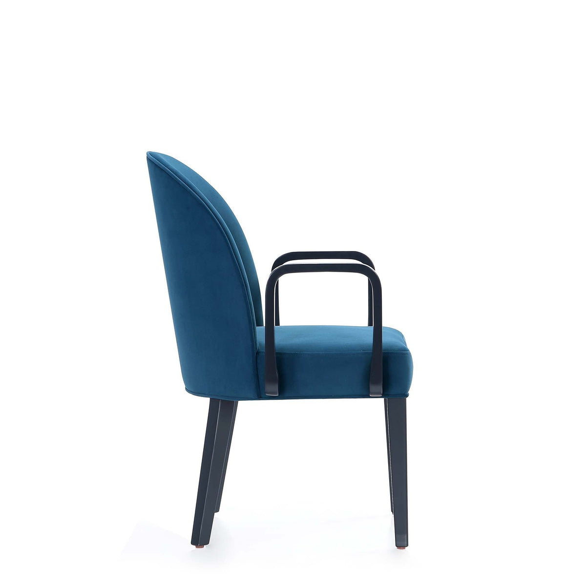 Modern Upholstered Beech And Wooden Armchair