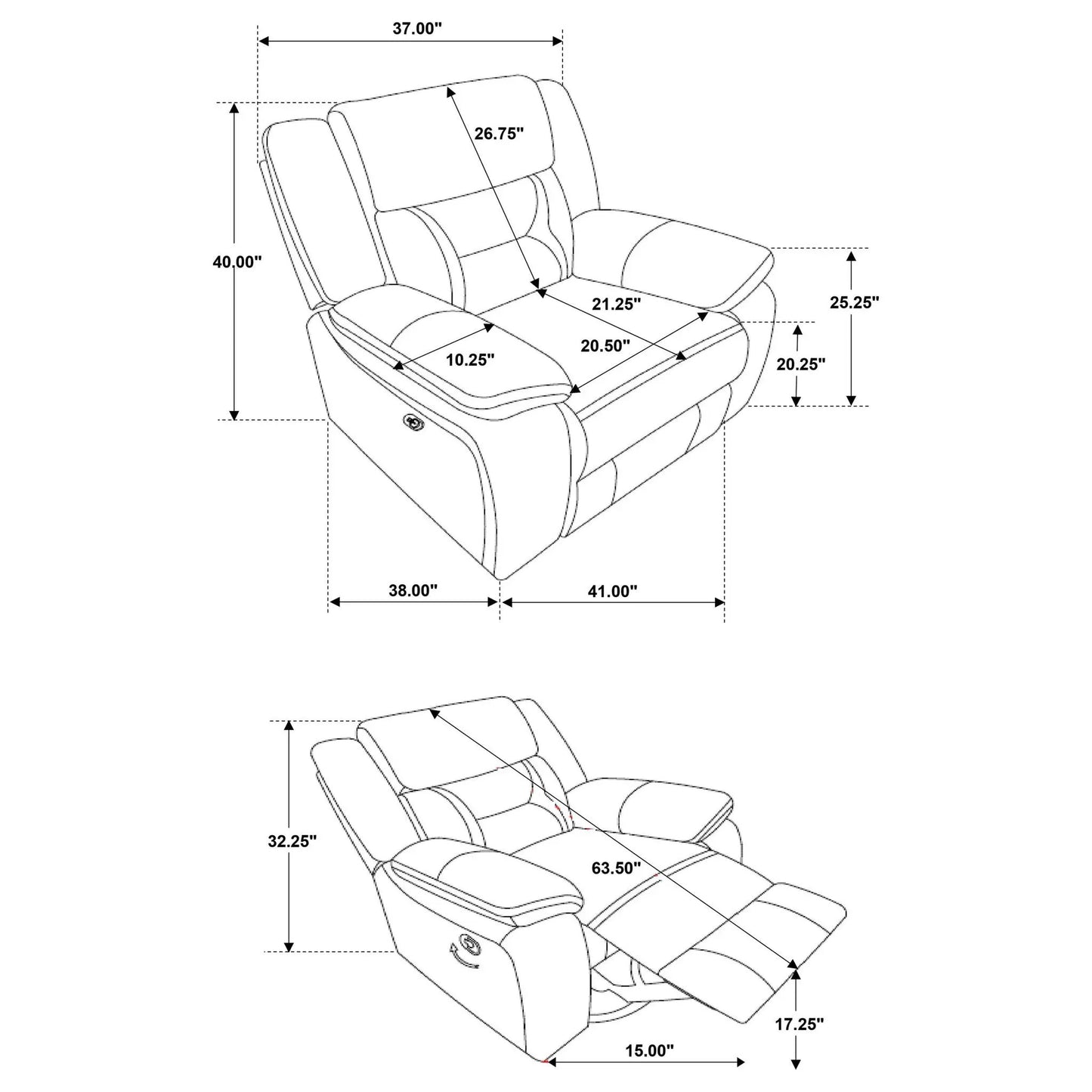 Brazelton swivel glider recliner by Unique Piece Furniture; cushioned compact chair on Tampa Home & Garden Store