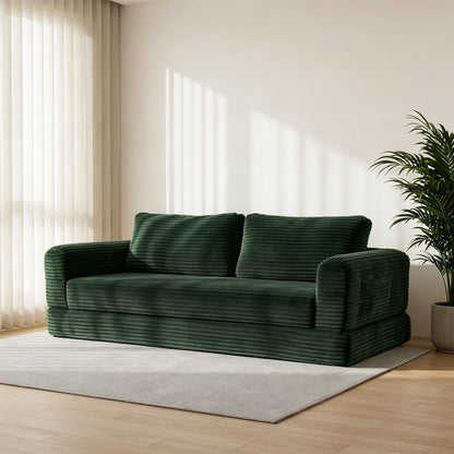 76 Inch Plush Convertible Futon and Sofa Bed
