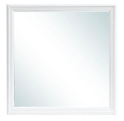 Traditional wall mirror with white frame and beveled edges by Unique Piece Furniture on Tampa Home & Garden Store