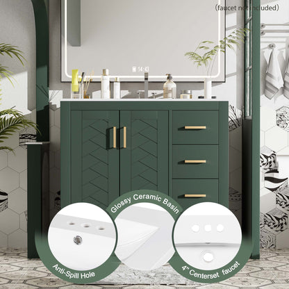 Bathroom Vanity With Sink and Storage Cabinet