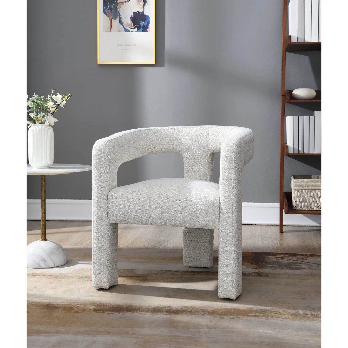 Lomas Boucle Side Chair Set of 2 in beige boucle upholstery by Unique Piece Furniture on Tampa Home & Garden Store