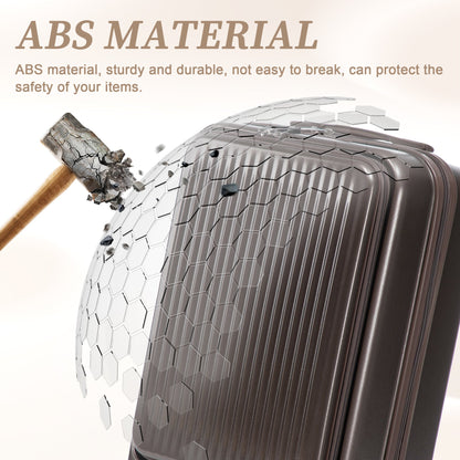 HouseOfZazla ABS luggage set 14' & 20' with hex tile pattern on Tampa Home & Garden Store