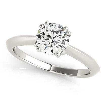 14k white gold solitaire engagement ring with a round 1 cttw diamond in a six-prong setting on Tampa Home & Garden Store