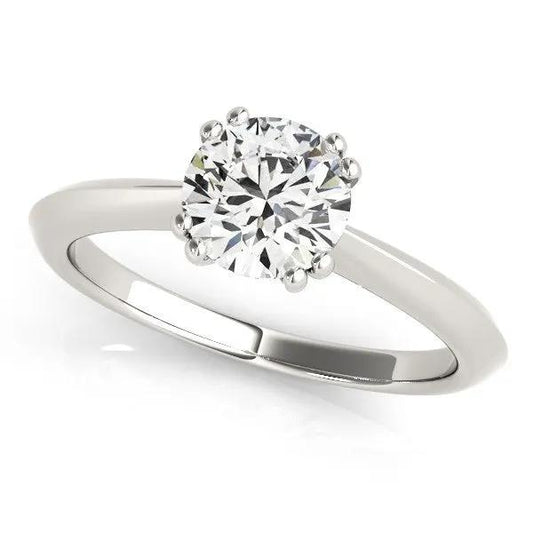 14k white gold solitaire engagement ring with a round 1 cttw diamond in a six-prong setting on Tampa Home & Garden Store