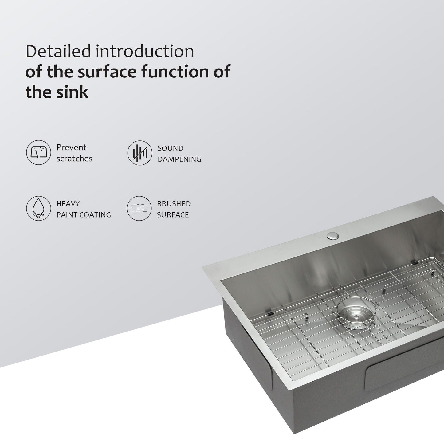 Topmount Brushed Stainless Steel Kitchen Sink