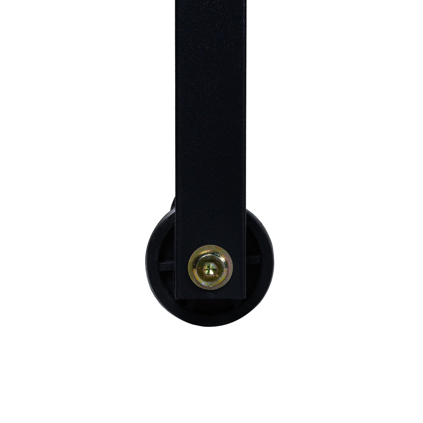 Outdoor Chaise With Adjustable Backrest wheel hinge in black metal frame with brass bolt on Tampa Home & Garden Store