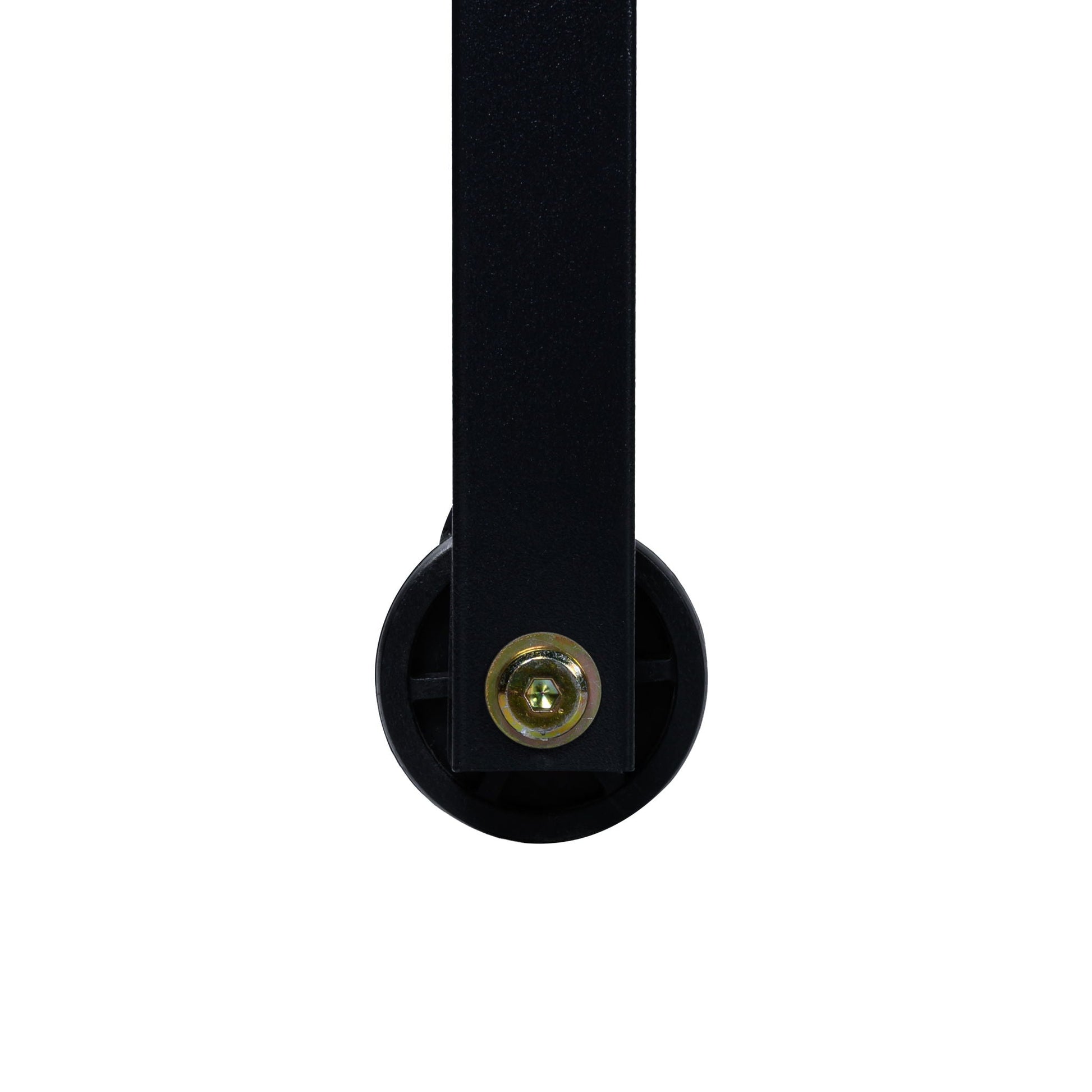 Outdoor Chaise With Adjustable Backrest wheel hinge in black metal frame with brass bolt on Tampa Home & Garden Store