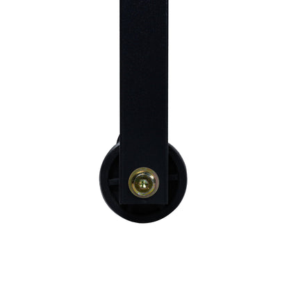 Outdoor Chaise With Adjustable Backrest wheel hinge in black metal frame with brass bolt on Tampa Home & Garden Store