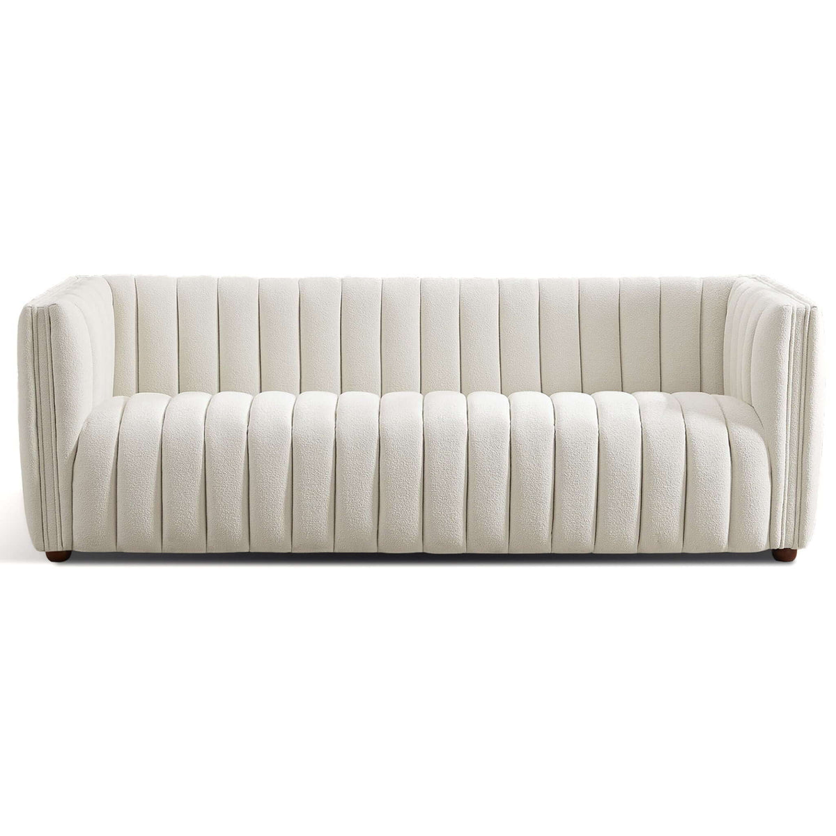 Mid-Century Modern Boucle Couch with Tight Back in Beige by HouseOfZazla, sofa on Tampa Home & Garden Store