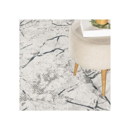 Geometric 3D Area Rug in ivory and gray with abstract pattern on Tampa Home & Garden Store