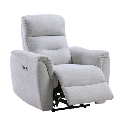 Gray Power Motion Recliner With a Usb Port