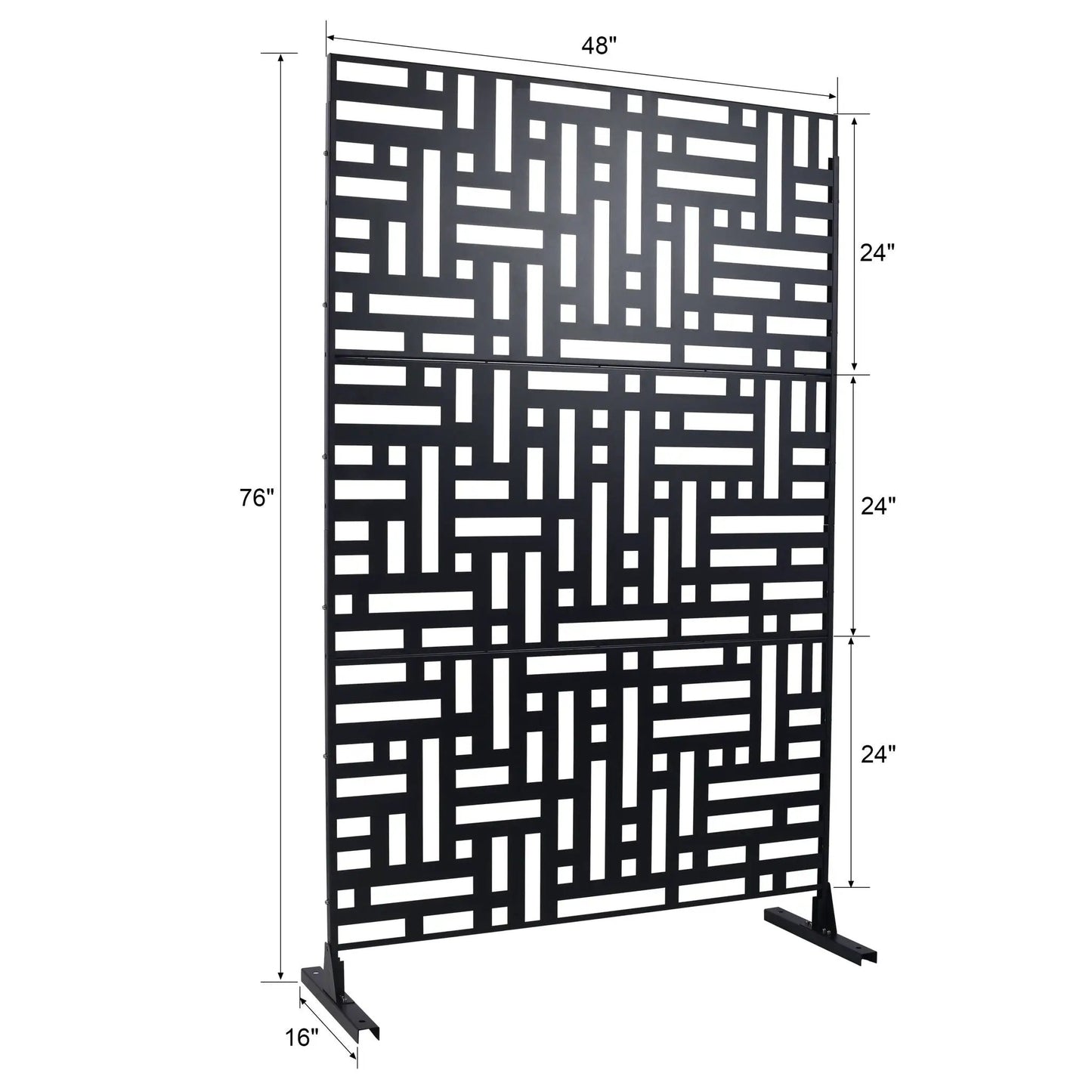 Decorative Freestanding Metal Privacy Screen