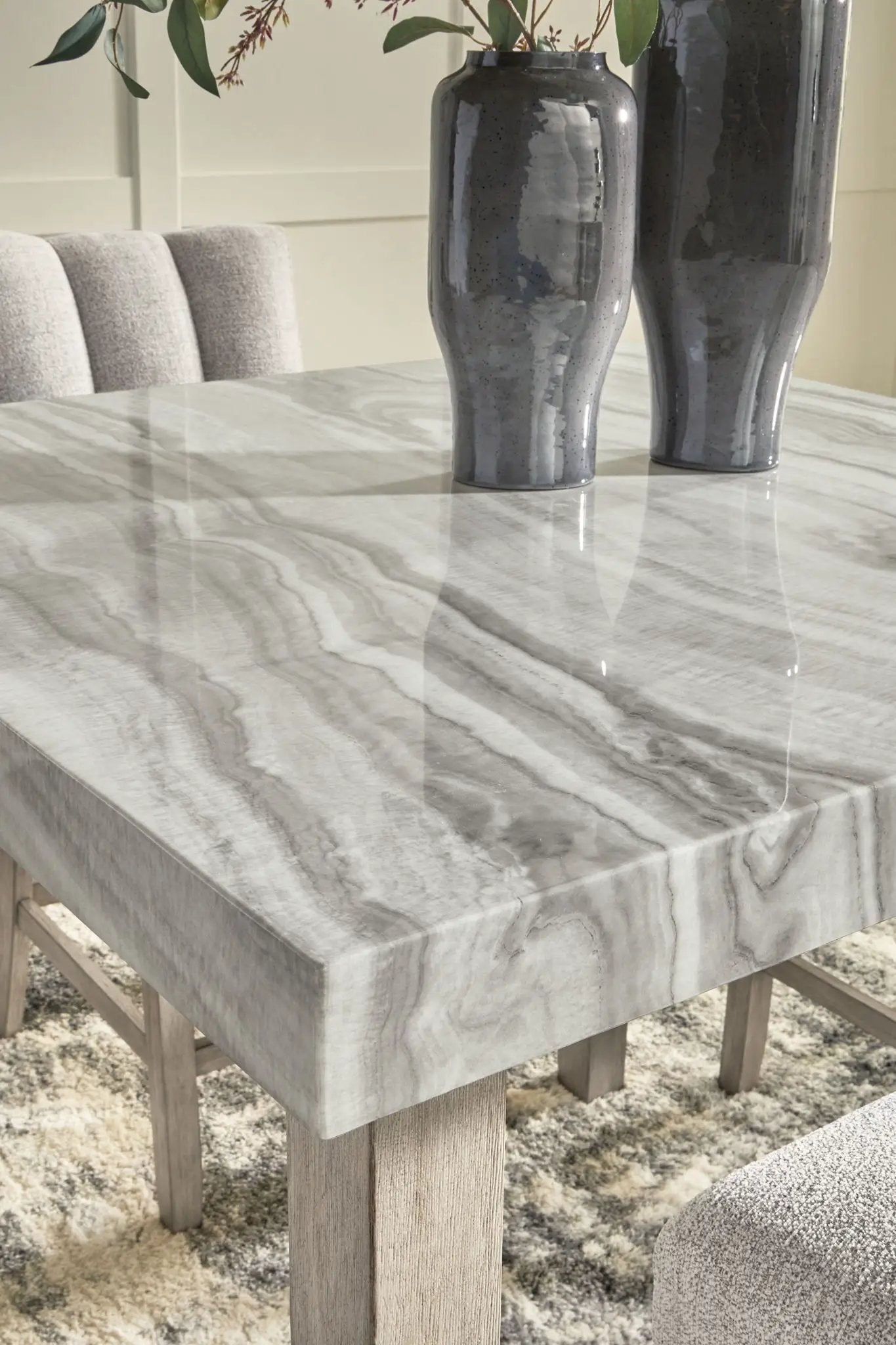 Larawyn Dining Room Table with Faux Marble Top