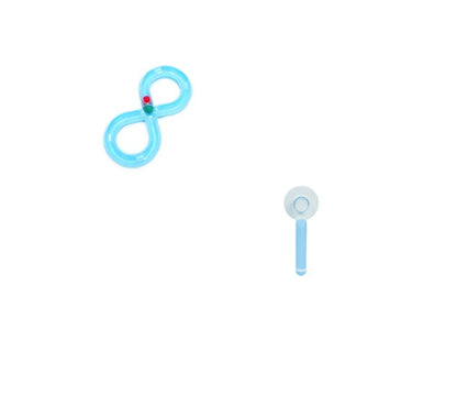 Cat toy turntable set blue with a figure-eight tunnel and wand teaser by Sell My Stuff on Tampa Home & Garden Store