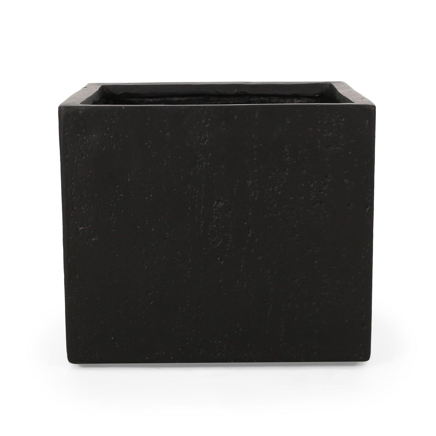 Modern Outdoor Planter rectangular black stone-textured by HouseOfZazla on Tampa Home & Garden Store