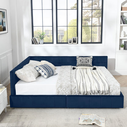 Elegant Upholstered Bed Frame And Armrests