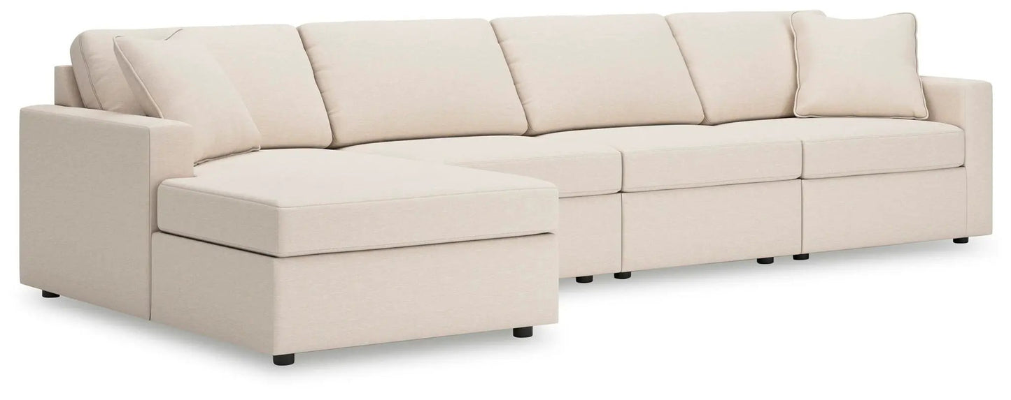 Modmax Sectional Oyster with chaise in beige fabric by Unique Piece Furniture on Tampa Home & Garden Store