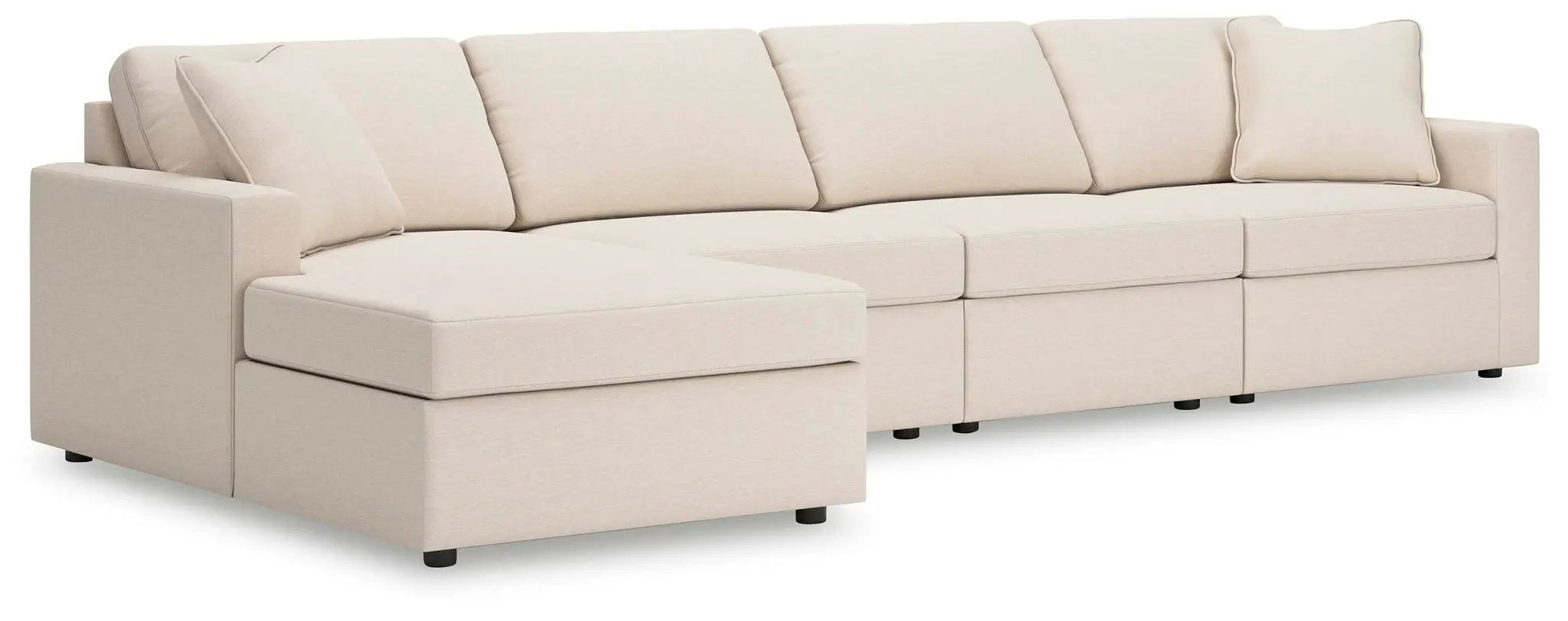 Modmax Sectional Oyster with chaise in beige fabric by Unique Piece Furniture on Tampa Home & Garden Store