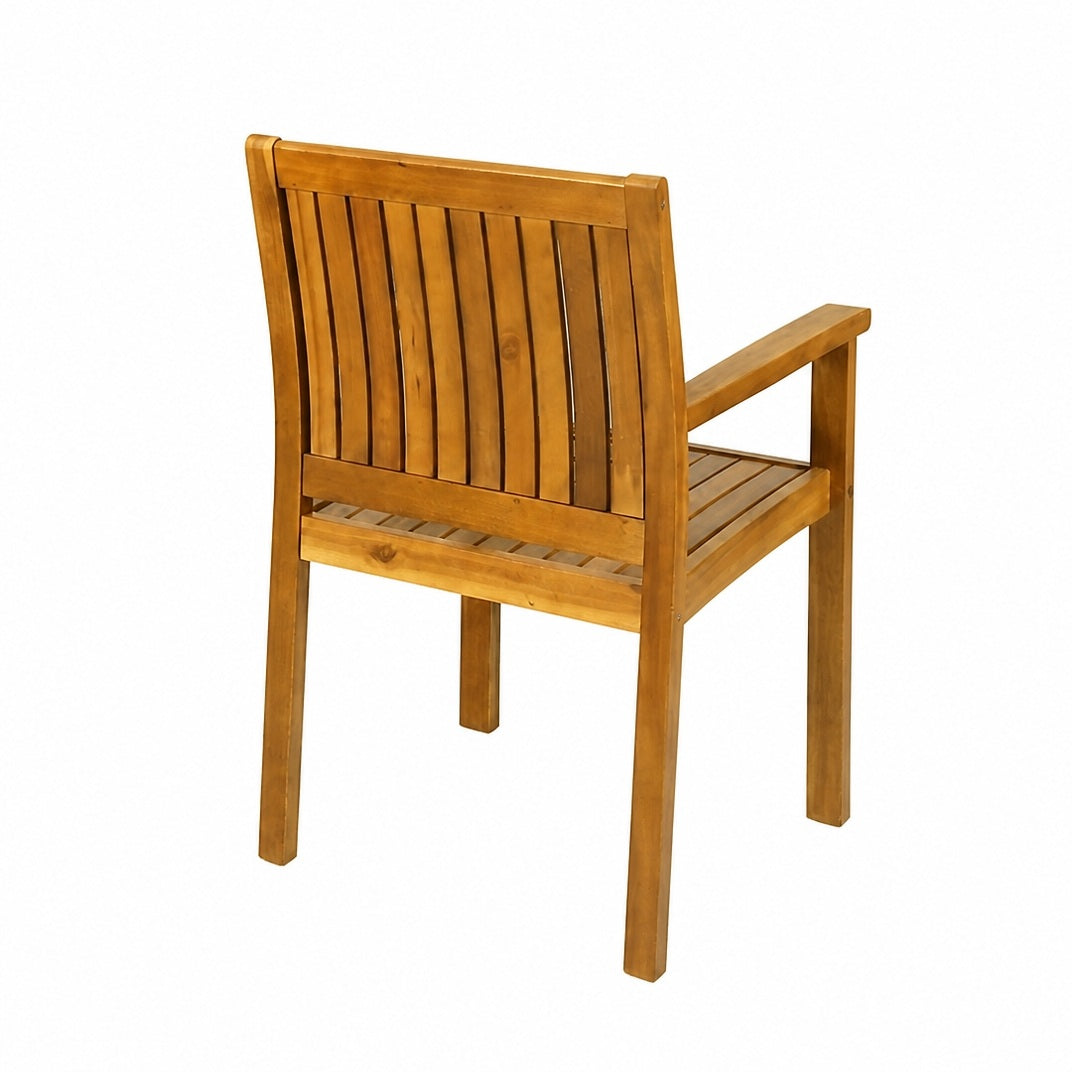 Modern Acacia Wood Outdoor Dining Set And Chairs