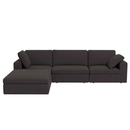 Cecilia modular sectional sofa charcoal upholstery with chaise by Unique Piece Furniture on Tampa Home & Garden Store