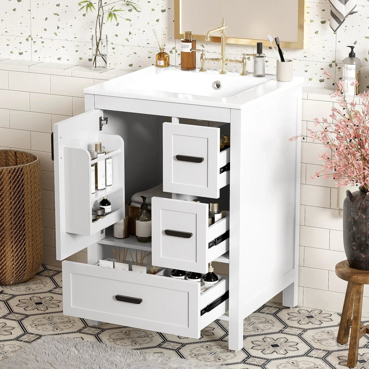 Bathroom Vanity With Sink and Soft-Close Drawers
