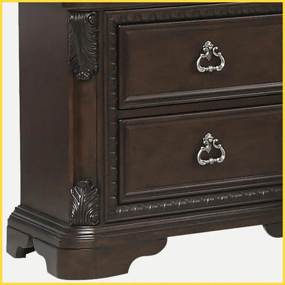Traditional 5 Drawer Chest in Mahogany Finish