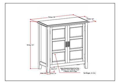 Burlington handcrafted low storage cabinet line drawing; HouseOfZazla accent cabinet on Tampa Home & Garden Store