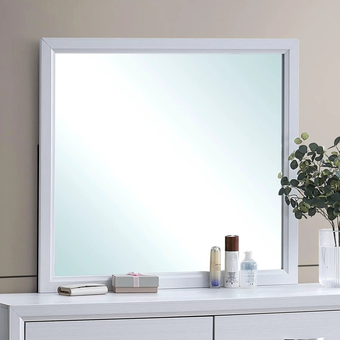 Glasgow mirror with minimalist silver frame and low distortion glass by Unique Piece Furniture on Tampa Home & Garden Store