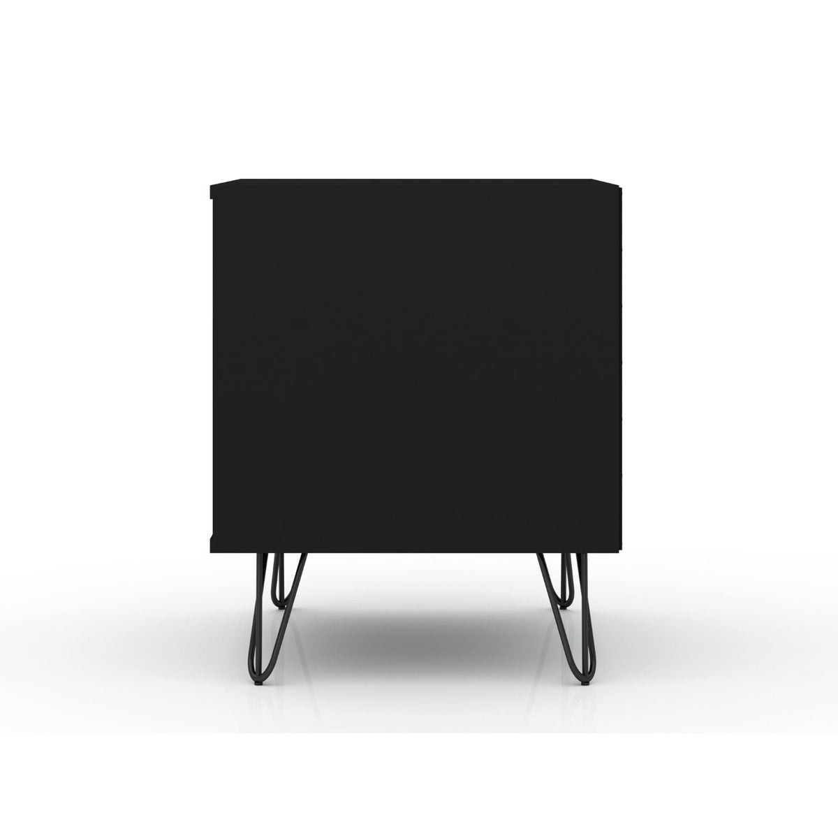 2 Drawer Nightstand with durable splayed metal legs in black finish HouseOfZazla on Tampa Home & Garden Store