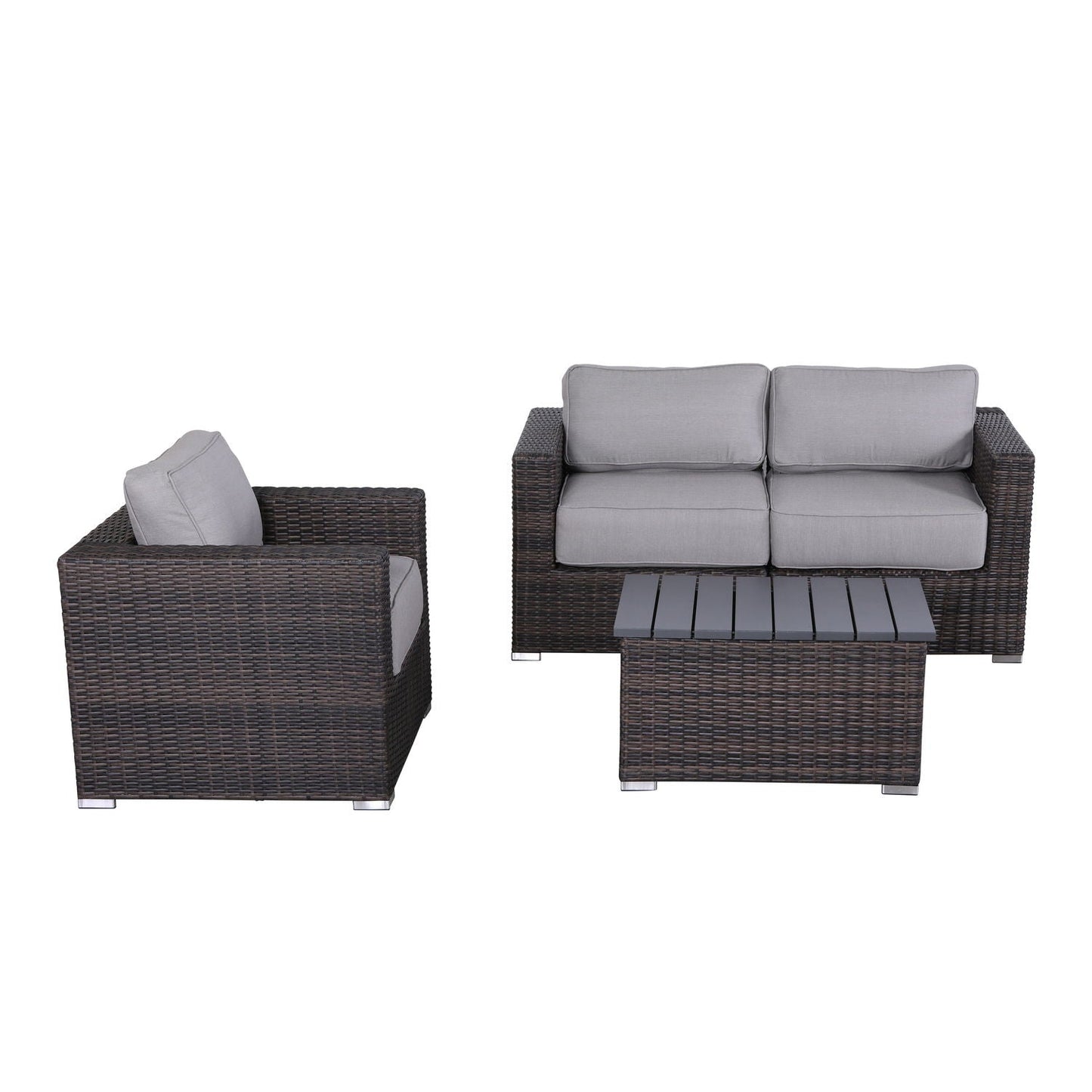 Durable Aluminum Wicker Sofa and Cushions