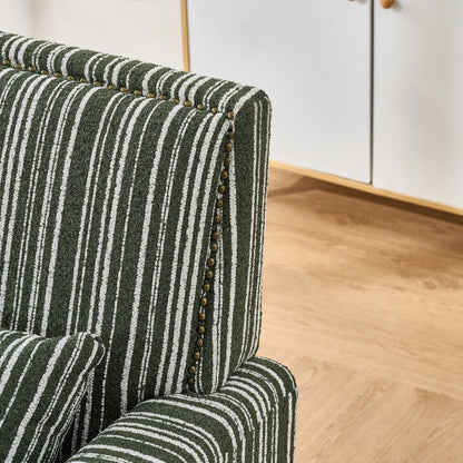 Comfy Upholstered Armchair And Wooden Frame