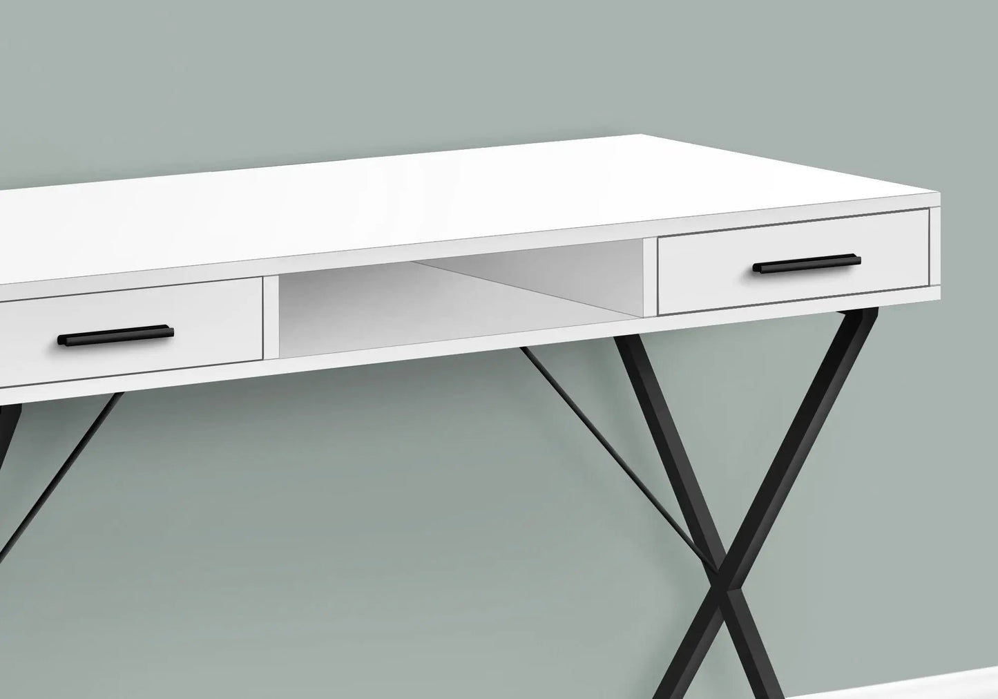 Contemporary Laptop Desk with Storage Drawers