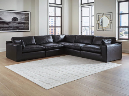 Emilia Sectional Sofa with Leather Accents